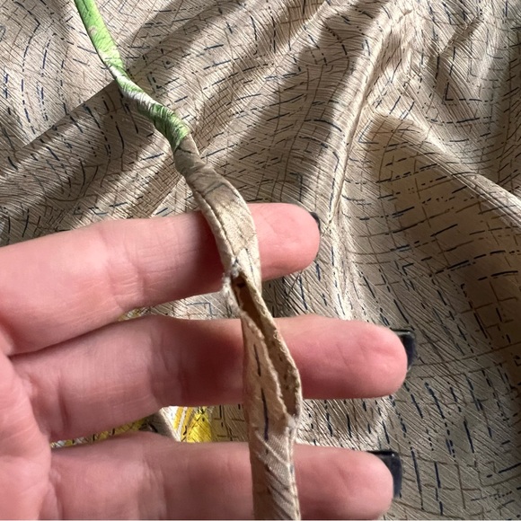 Darn Good Made in India Recycled Silk Bohemian Tie Goddess Beach Caftan Dress - Picture 10 of 17